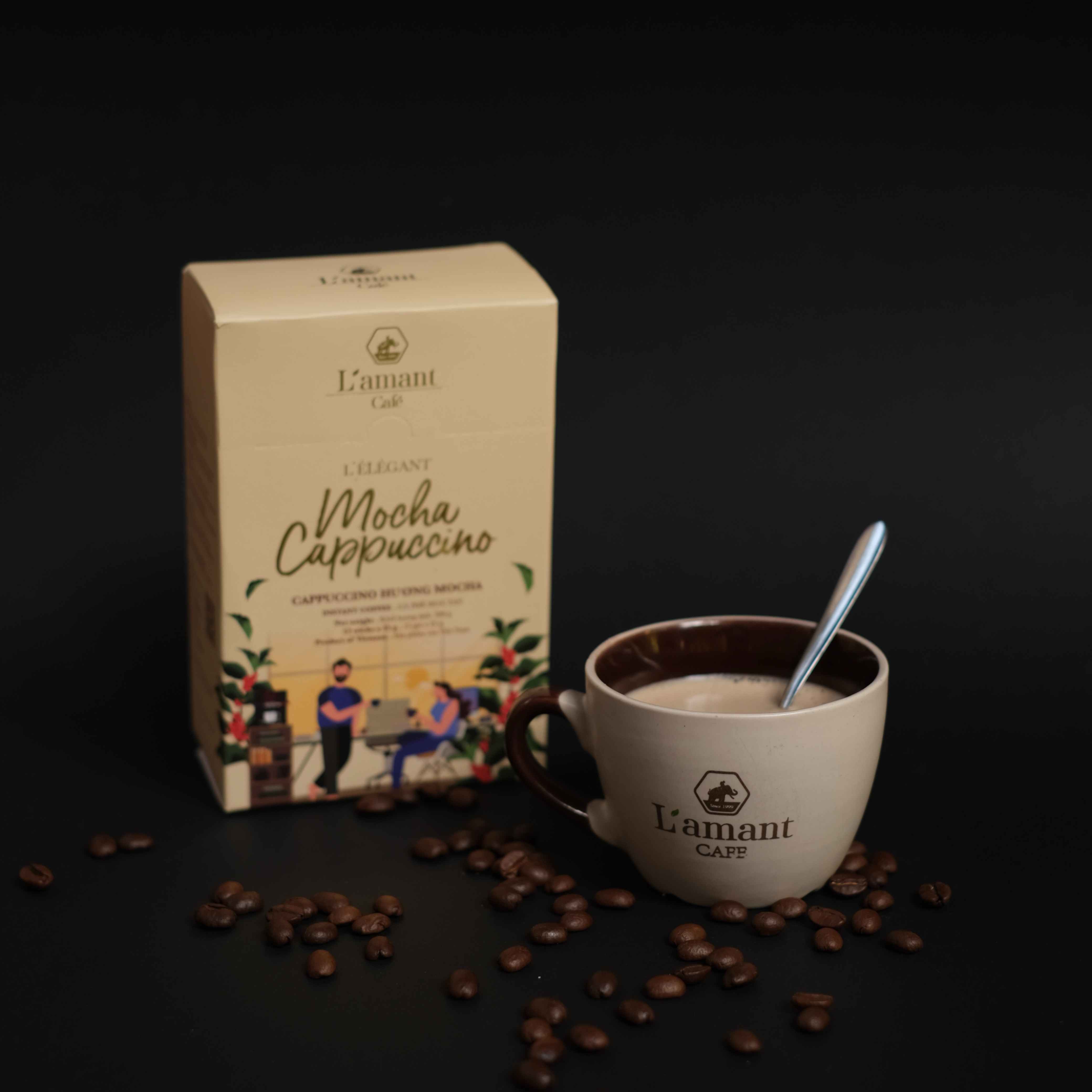 [New] Low-Sweet Instant Cappuccino Chocolate Coffee – Rich Cocoa Flavor, Smooth Milk Foam