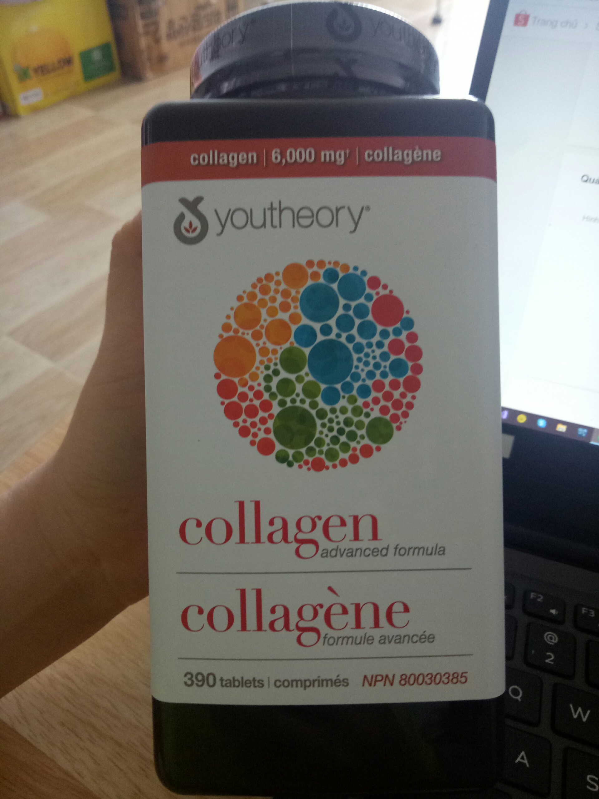 Youtheory collagen plus biotin 390 tablets
