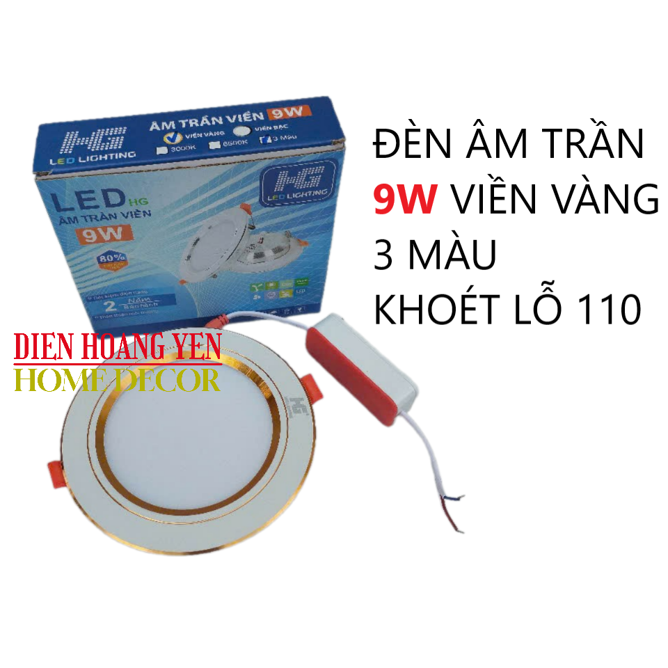 [HCM]Đèn led âm trần 9w cao cấp