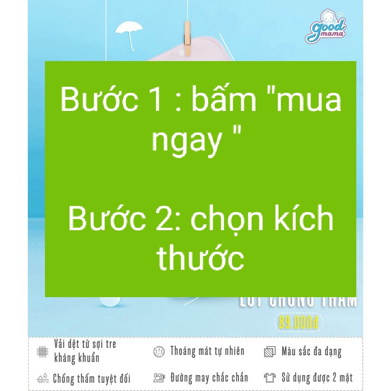 Drap chống thấm cotton Goodmama -drap chống thấm cao cấp- đủ size