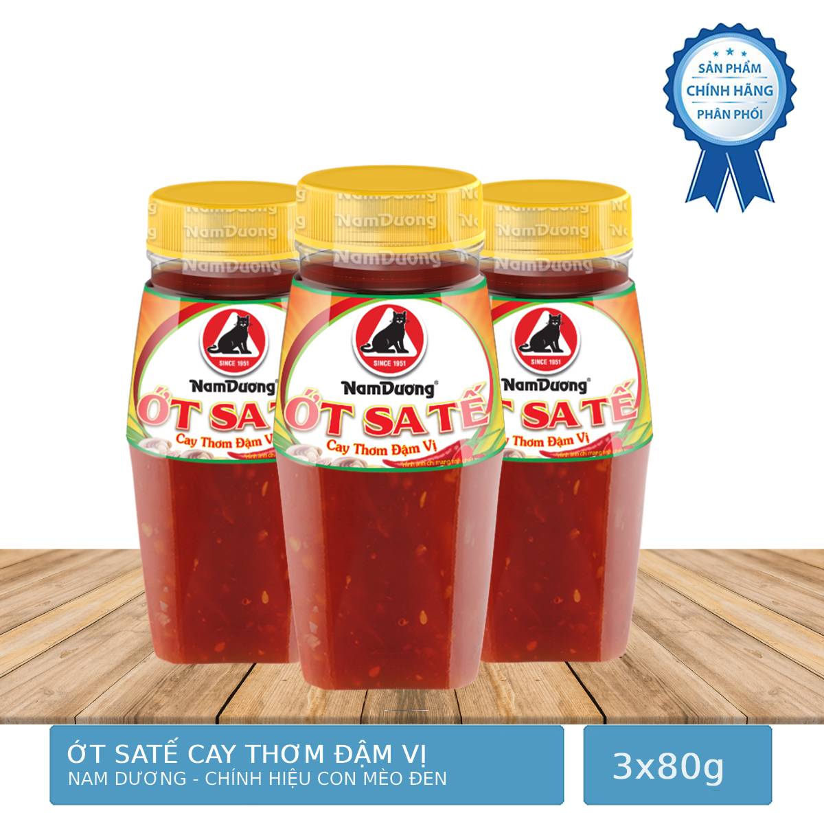 Combo 3 Hủ Ớt Sa Tế Nam Dương 80g