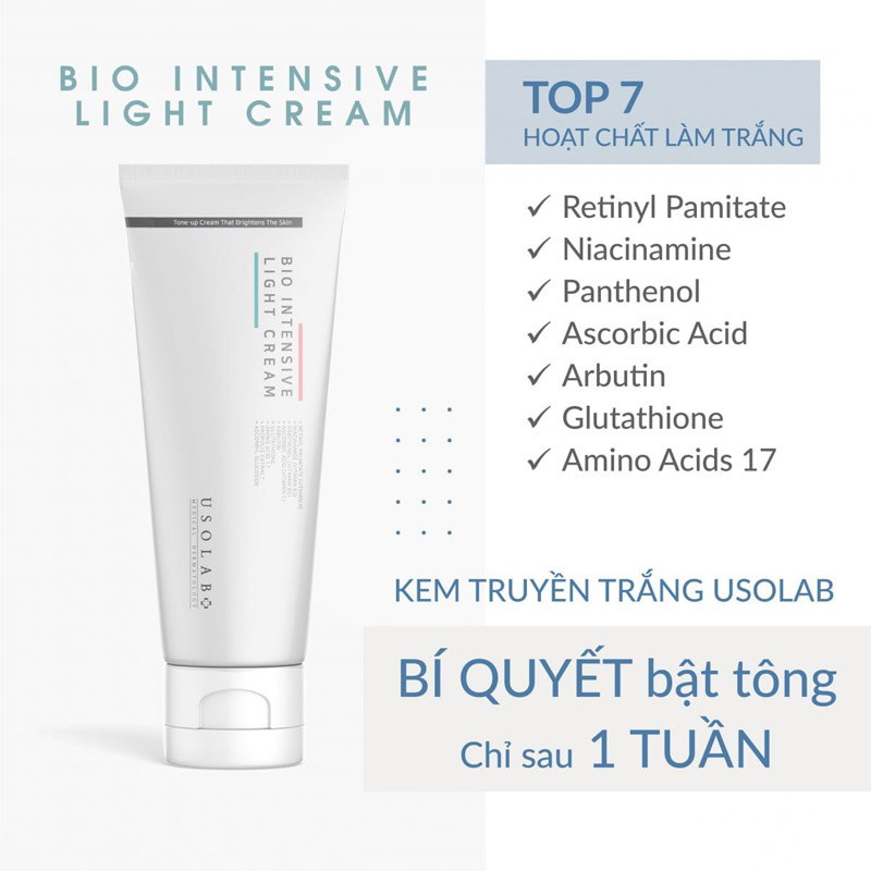 [Hàng Công Ty] Kem dưỡng trắng da body USOLAB LIGHT INTENSIVE CREAM 250ml