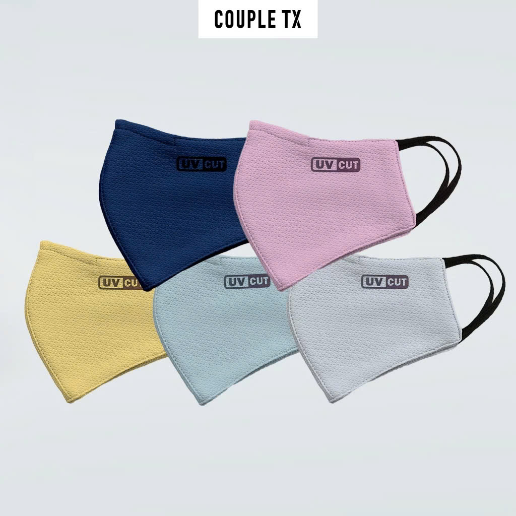 Khẩu Trang Couple TX Chống Nắng Tia UV 98% UPF 50++ Original 2 Lớp Thun Thoáng Khí Logo Phản Quang WFA 2009