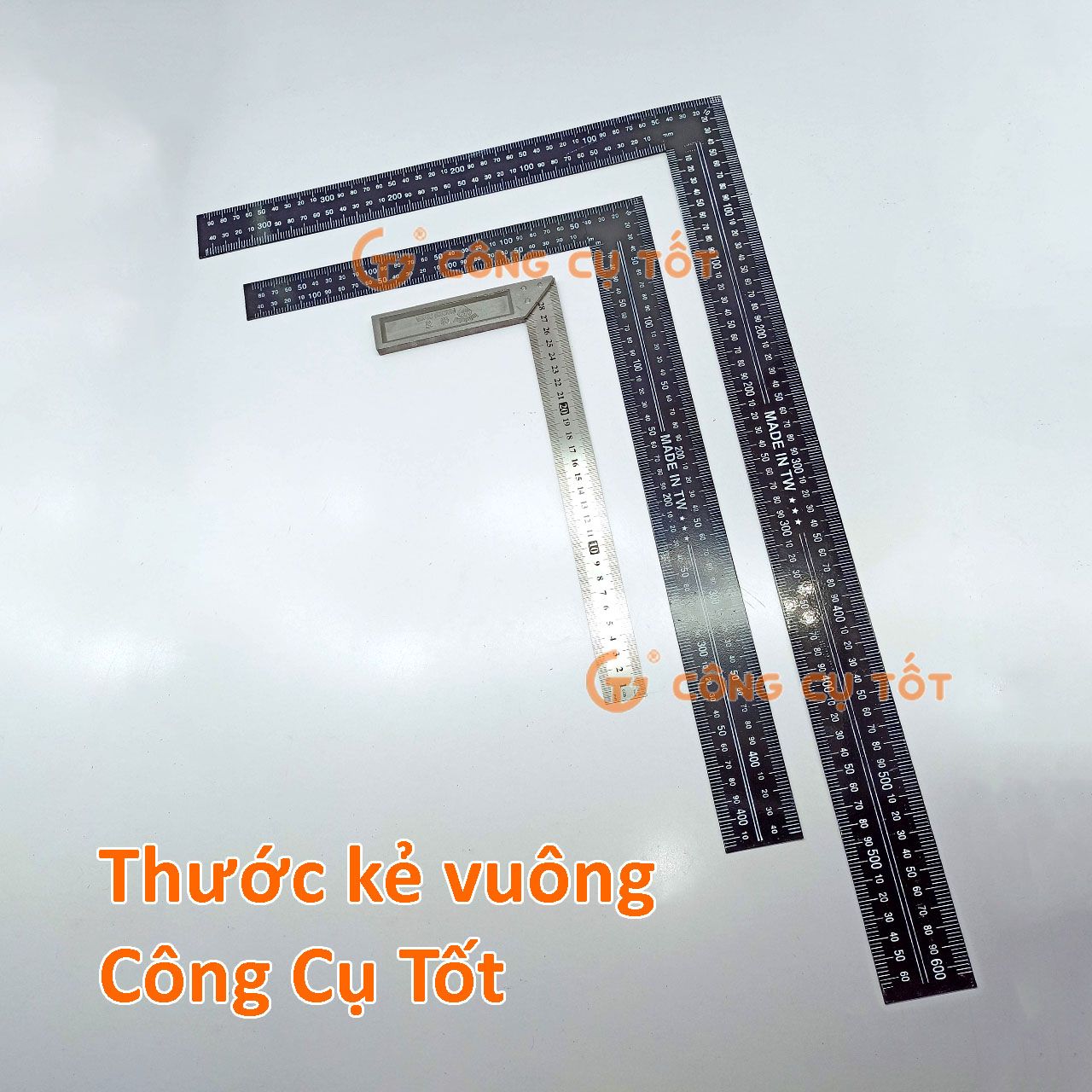 Thước đo góc vuông 2 mặt hệ mét