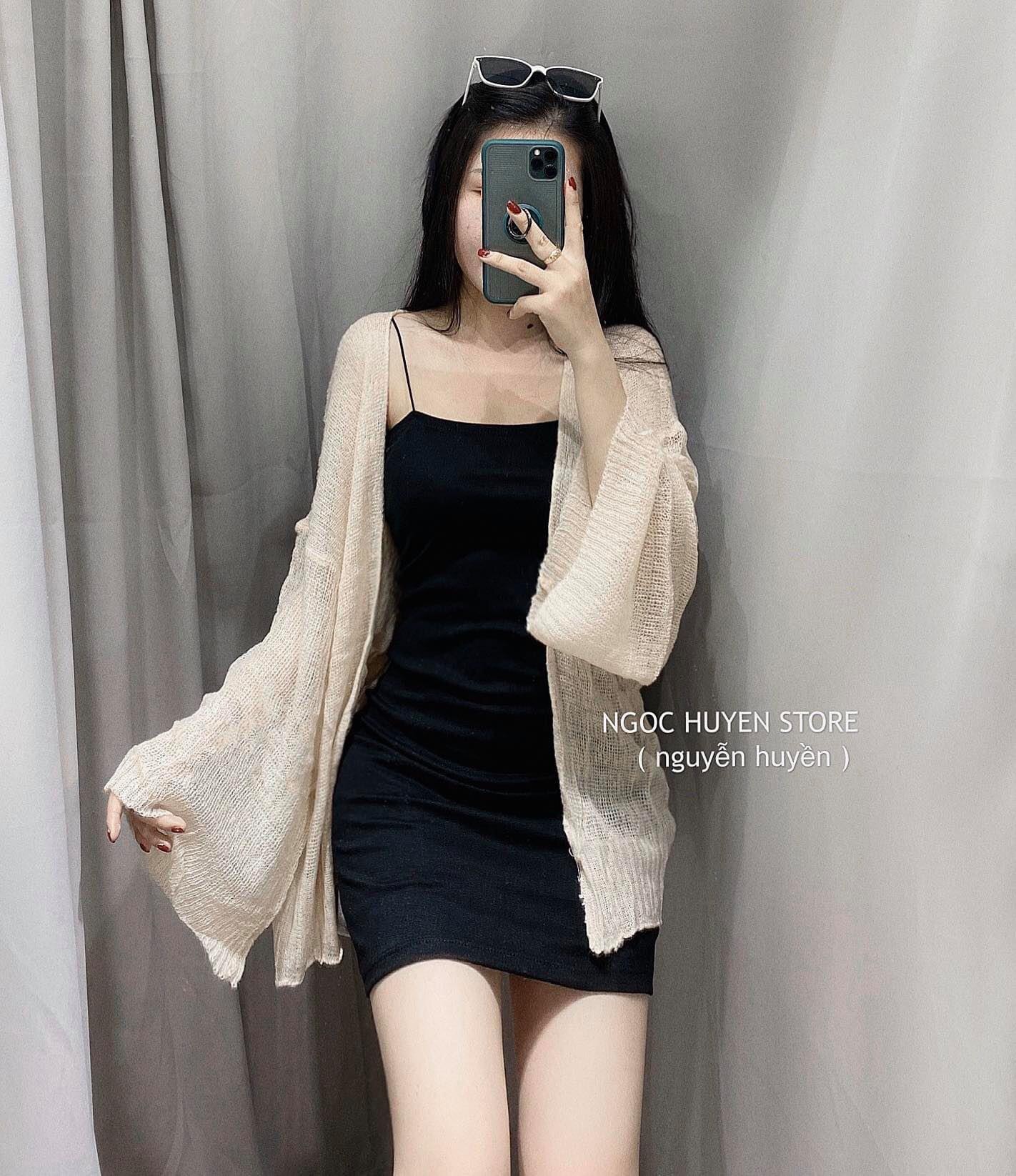 Set Đầm Body Áo Khoác Len
