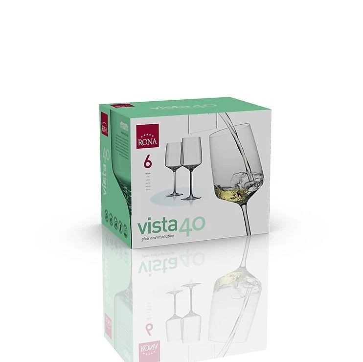 Bộ 6 ly rượu vang pha lê Tiệp Rona 400 ml