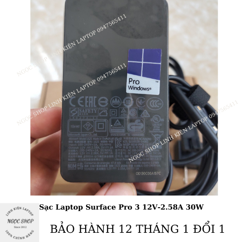 Sạc Surface Pro 3 15V-2.58A 44W Microsoft Surface Pro 3/ Surface Pro 4