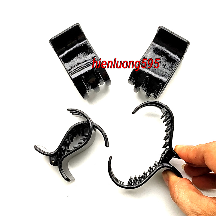 Kẹp tóc càng cua 5 răng màu đen (Lố 12 cái)