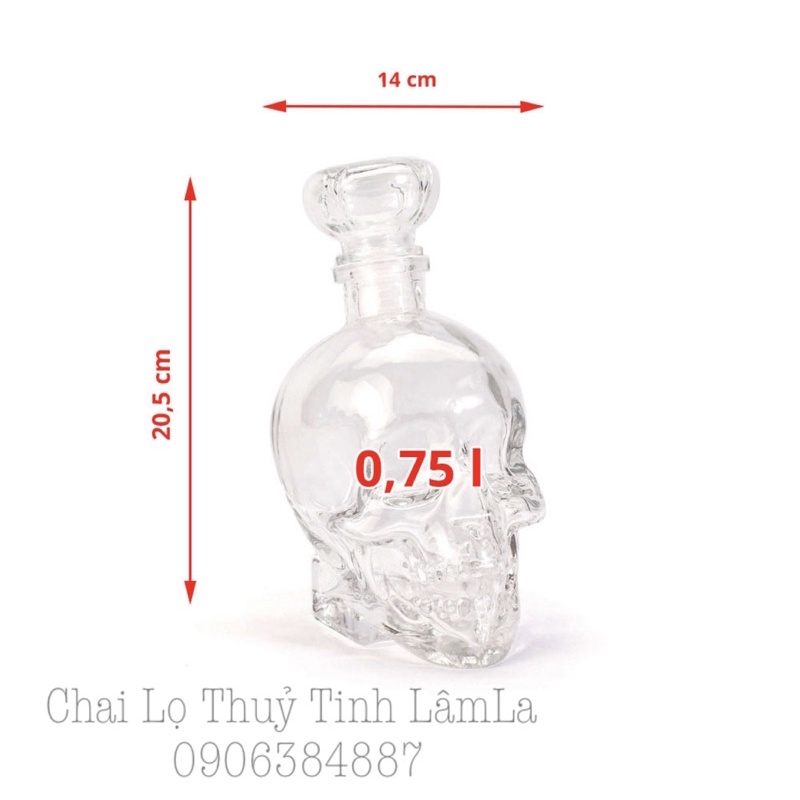 [HCM]Bình Thuỷ Tinh Pha Lê RĐL - 750ml