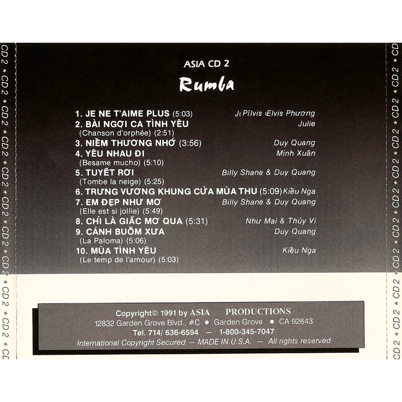 Đĩa CD Nhạc - Rumba