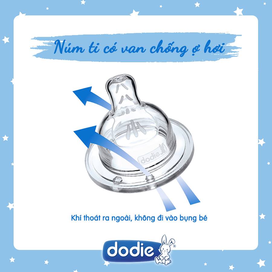 Bộ núm ti đa tốc độ Dodie cho bé trên 6 tháng