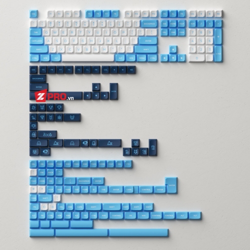 Zpro.vn - Bộ Keycap AKKO Panda, Olivia, UNC Blue (MDA Profile)