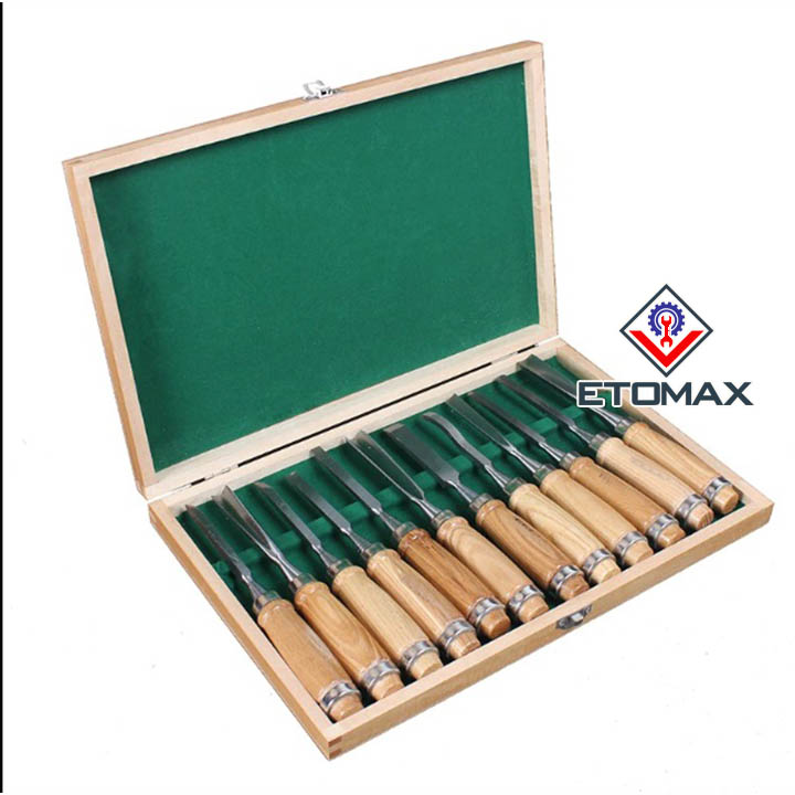 Bộ 12 cây đục, tiện gỗ bản to v3