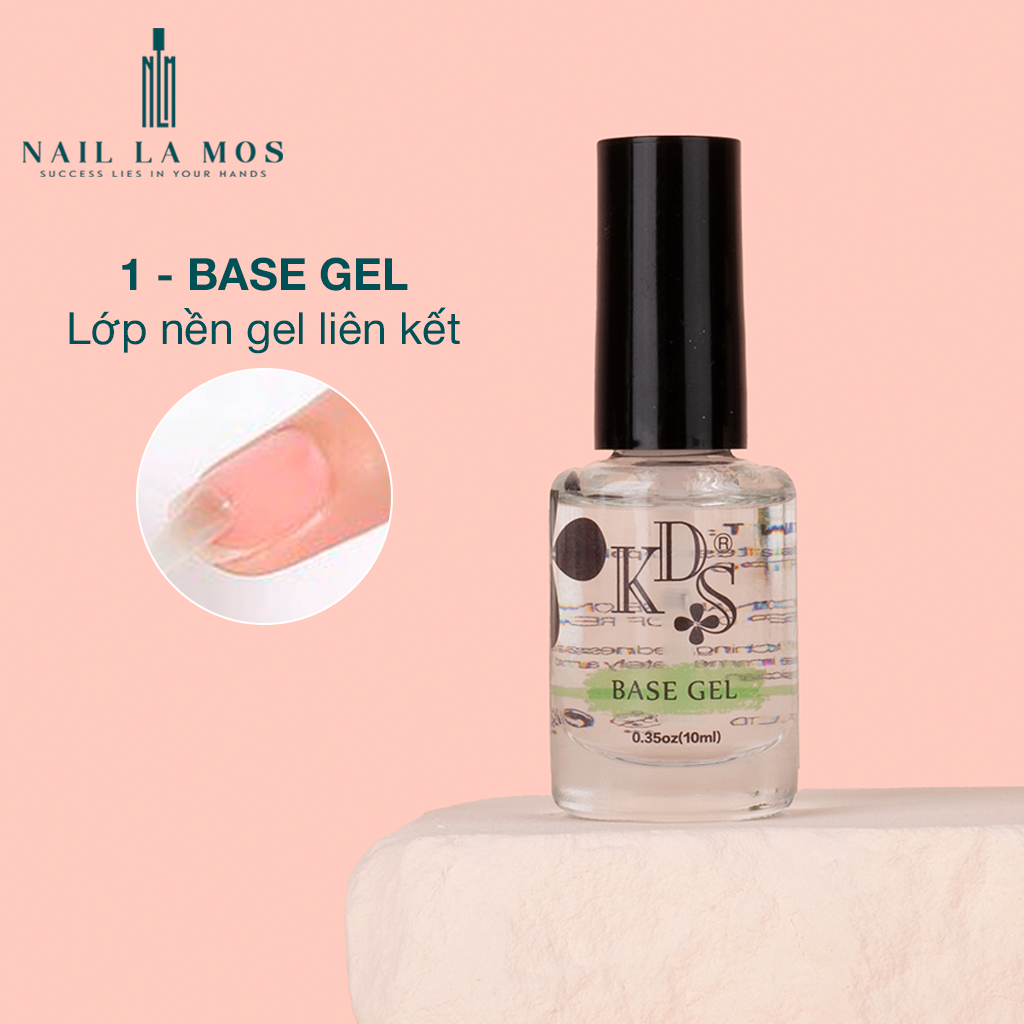 Bột đắp móng KDS 3in1 đắp bột, nặn hoa, bột nhúng 50g - Liên kết bột nhúng KDS base, cứng bột, top bóng, rửa cọ