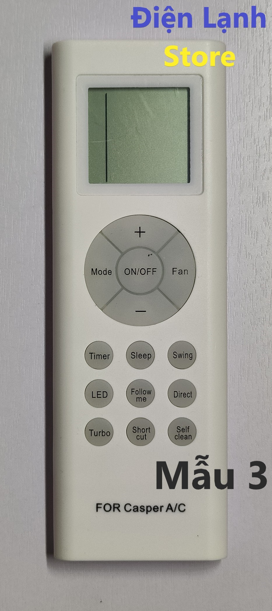 Remote Điều Khiển Máy Lạnh Casper Đa Năng Tặng Kèm Pin - Màu Trắng