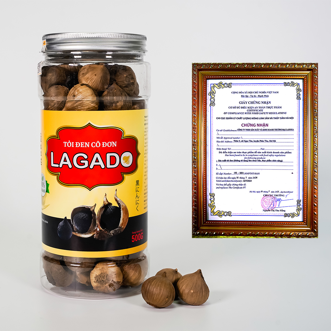 (500g) Tỏi đen cô đơn Ladoga loại 1 lên men tự nhiên 60 ngày tốt cho sức khỏe, hỗ trợ giảm cân. Rất tốt cho tiêu hóa - CỰC THƠM NGON