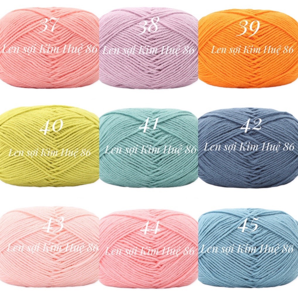 Len milk cotton Mianbao cuộn 40gr