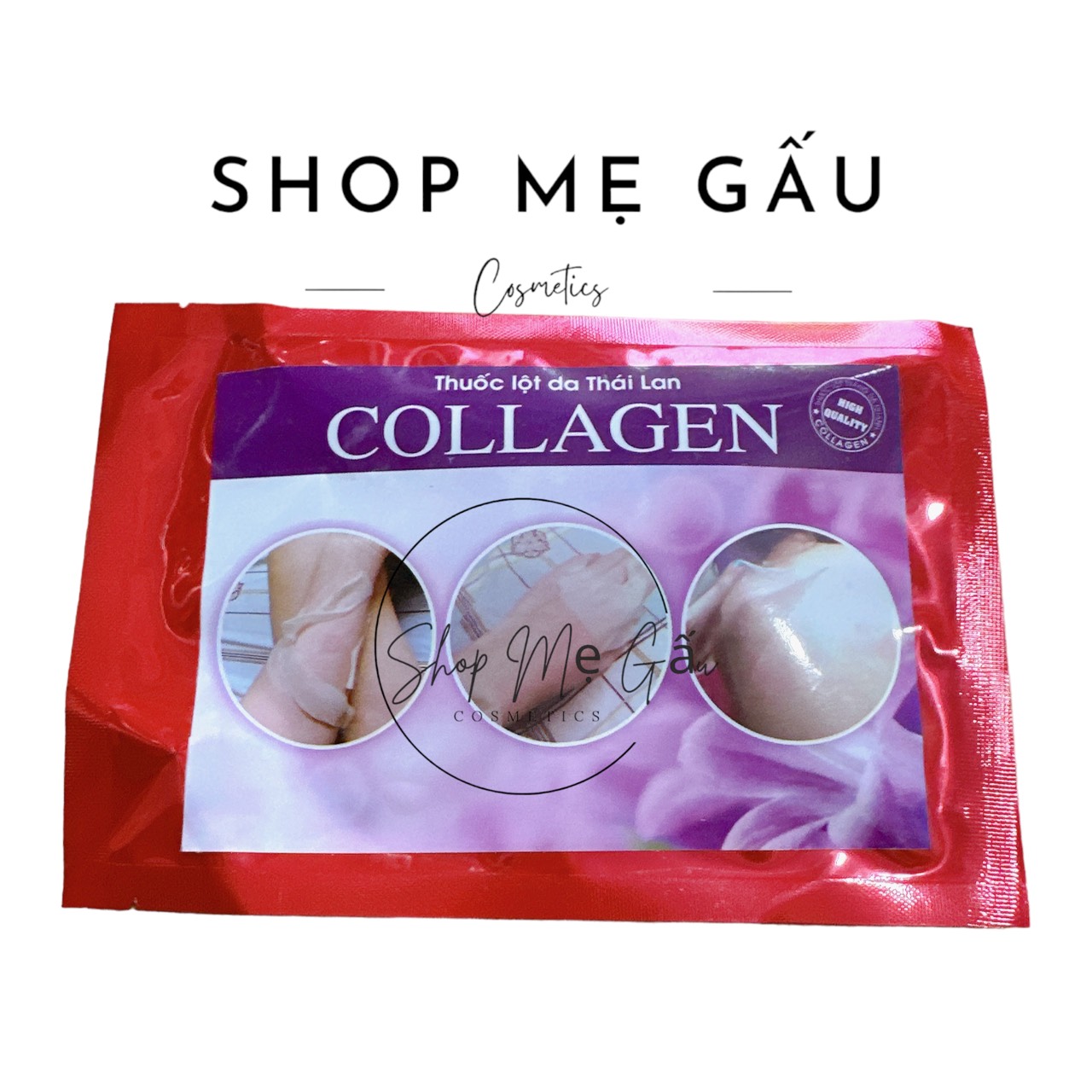 Lột thay da sinh học collagen đỏ, tím