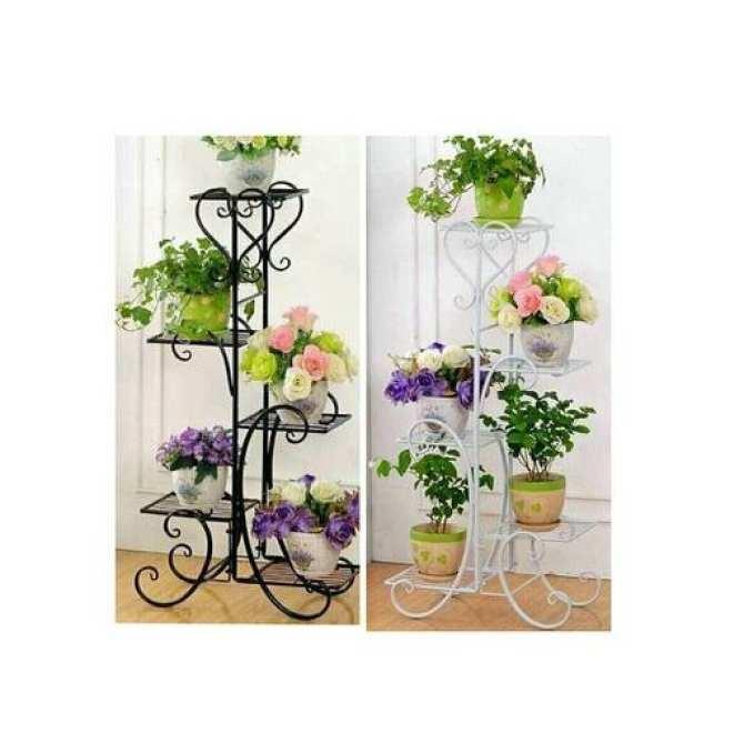 Kệ sắt để cây cảnh sang trọng 5 tầng (Đen)