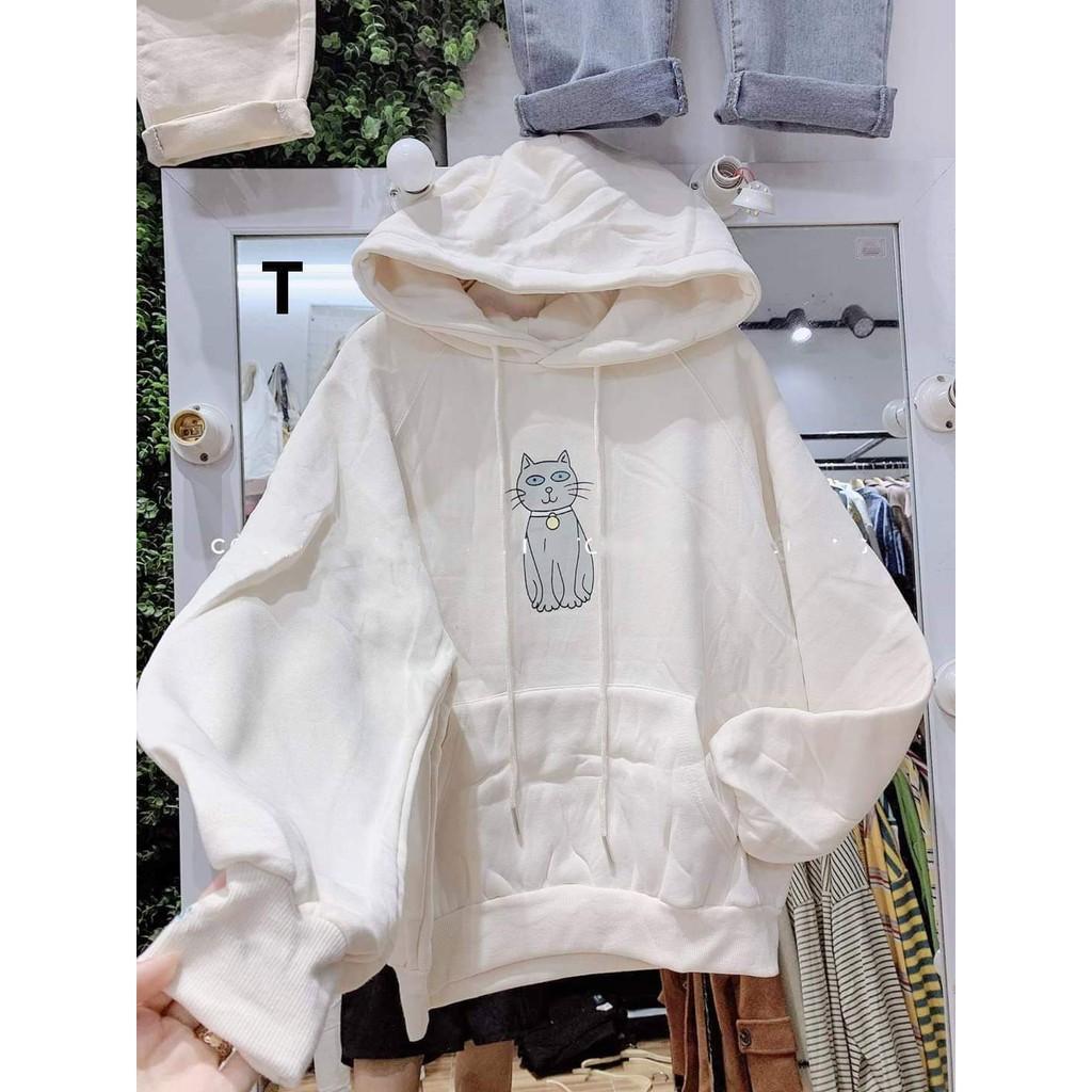 Áo hoodie mèo đeo chuông DTR1119