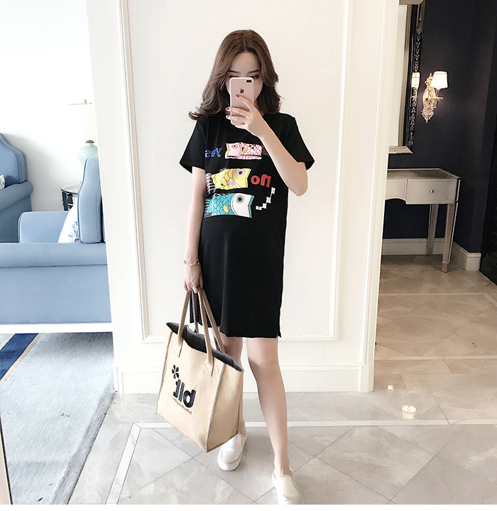 Váy Bầu Đầm Bầu Xinh Thun Hình