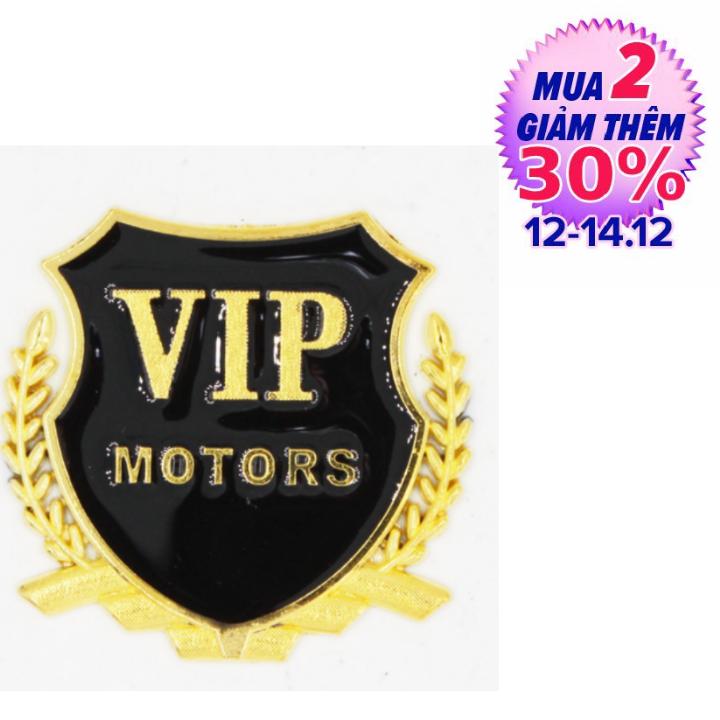 Lô Gô VIP Motor Gắn Xe Ô Tô TI277 (vàng)