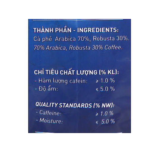 [HCM]Cà phê Ocean Blue hút chân không (Ocean Blue vacuum ground coffee) 500g