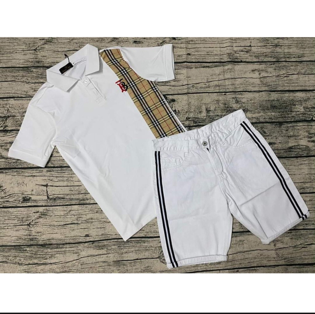 Áo thun nam polo có cố tay ngắn phối kiểu BBR vải cotton co dãn 4 chiều thấm hút mồ hôi tốt 2 màu trắng đen cao cấp