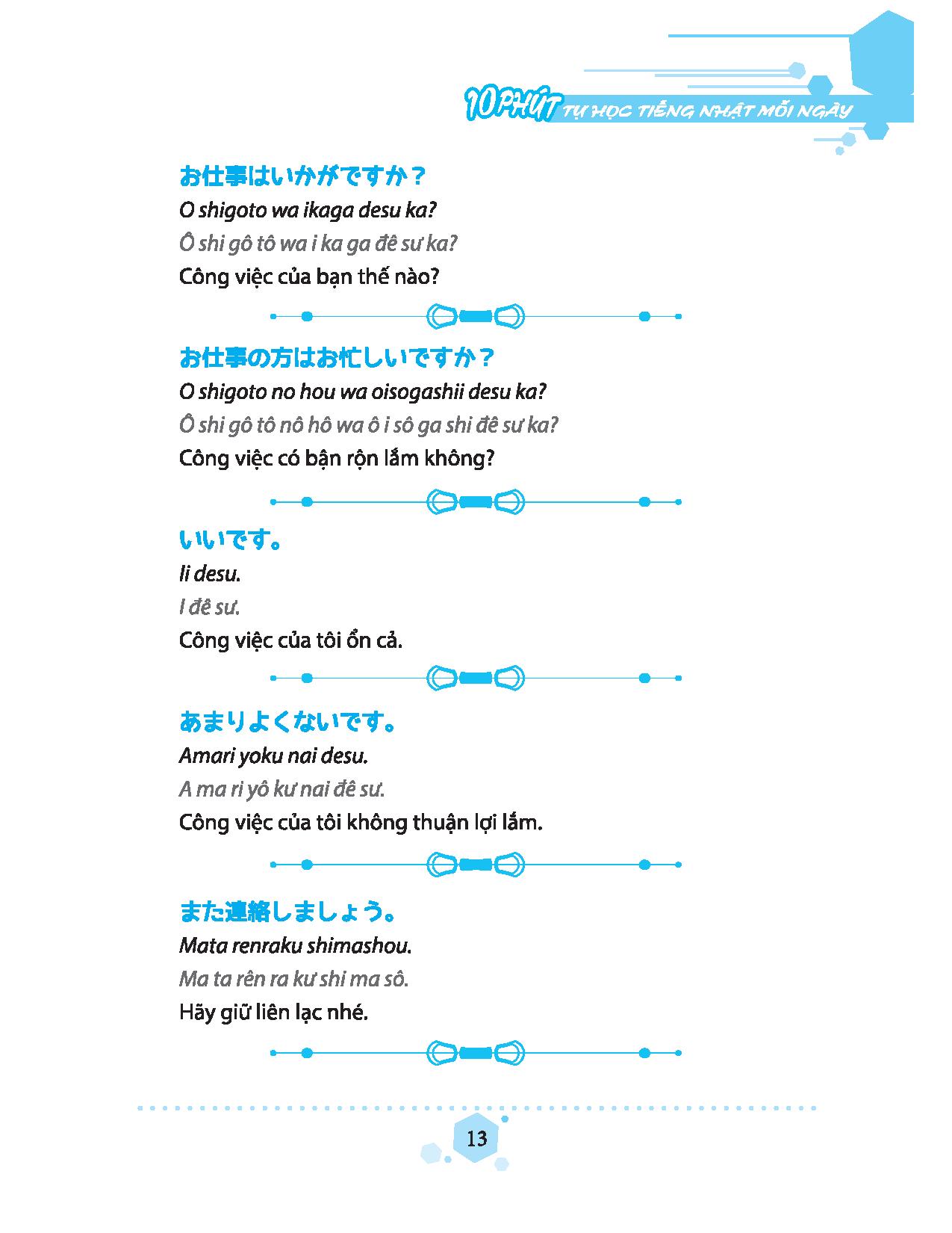 Fahasa - 10 Phút Tự Học Tiếng Nhật Mỗi Ngày (Tái Bản - Kèm App Mcbooks)