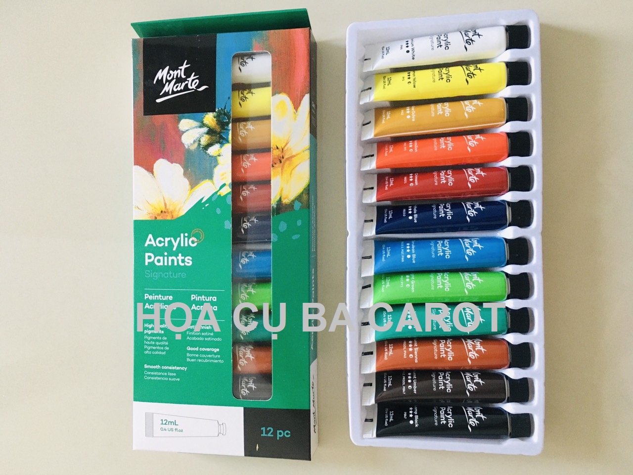 SET MÀU MONT MARTE ACRYLIC 12ML 12/18/24 CÓ QUÀ TẶNG