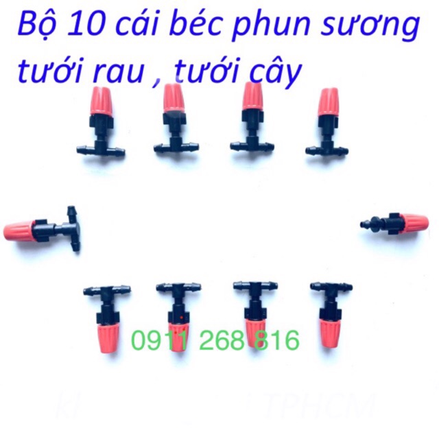 10 đầu tưới phun sương béc phun sương 1 cửa điều chỉnh được