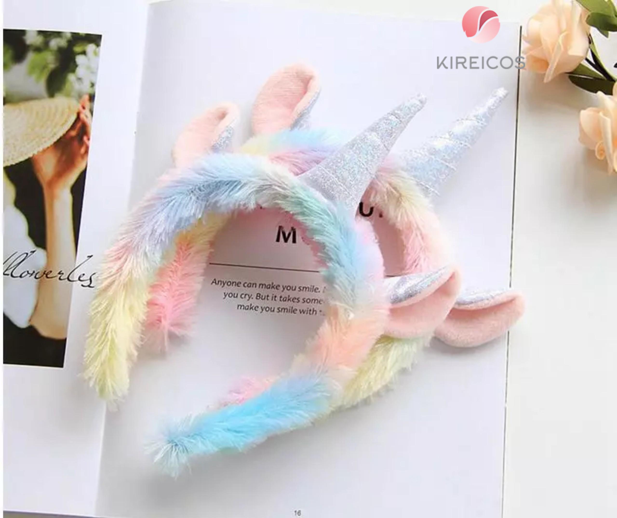 [HCM]Cài Tóc Rửa Mặt Kỳ Lân Cầu Vòng Siêu Hot - kireicos