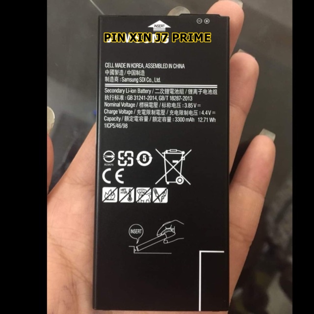 [HCM]Pin thay thế cho samsung galaxy J7 Prime dung lượng 3300mAh