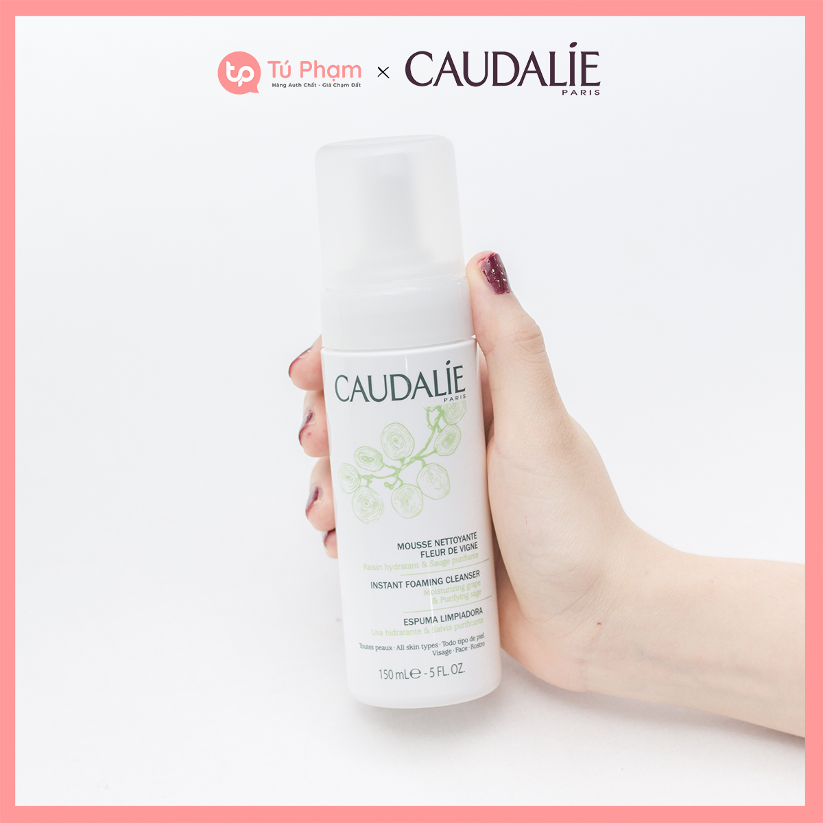Sữa Rửa Mặt Caudalie Instant Foaming Cleanser