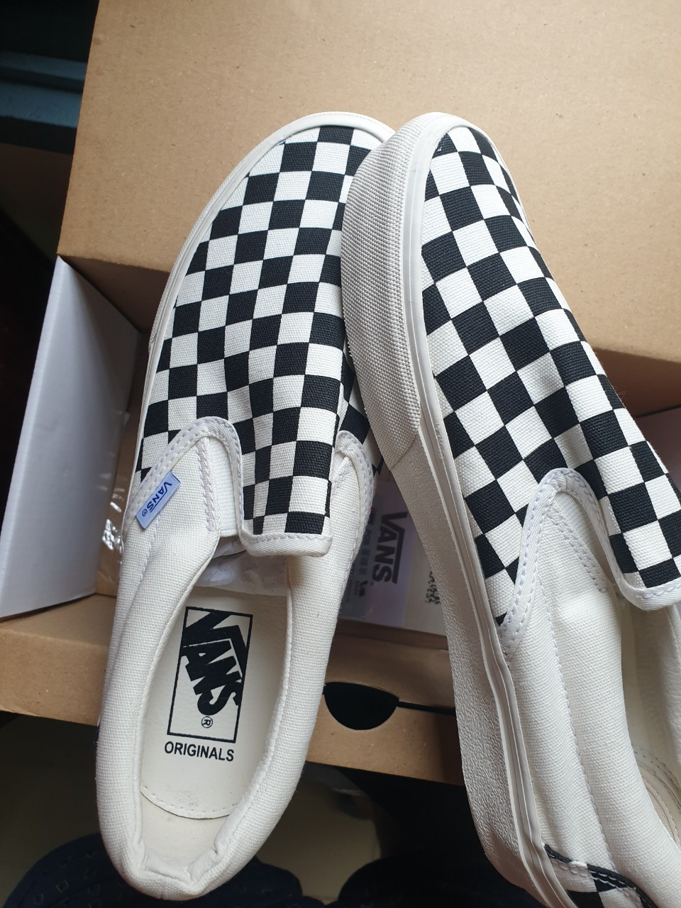giày thể thao nam nữ vans lười caro