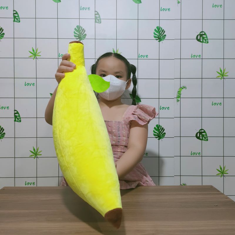 GẤU BÔNG TRÁI CHUỐI NHỒI BÔNG HÀNG CAO CẤP AN TOÀN CHO BÉ