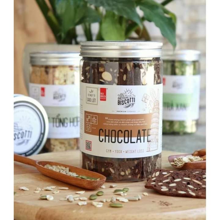 [HCM]Bánh biscotti hạt dinh dưỡng siêu ngon giòn tan (Bịch giấy 250gr)