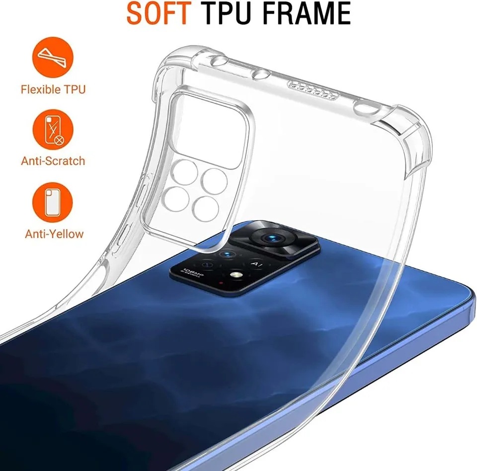 Ốp lưng Redmi Note 7 / Note 7 Pro / Note 8 Pro / Note 9s / Note 10 Pro / Note 11 Pro / Note 12 Pro 4G dẻo trong chống sốc lồi 4 góc siêu chống sốc
