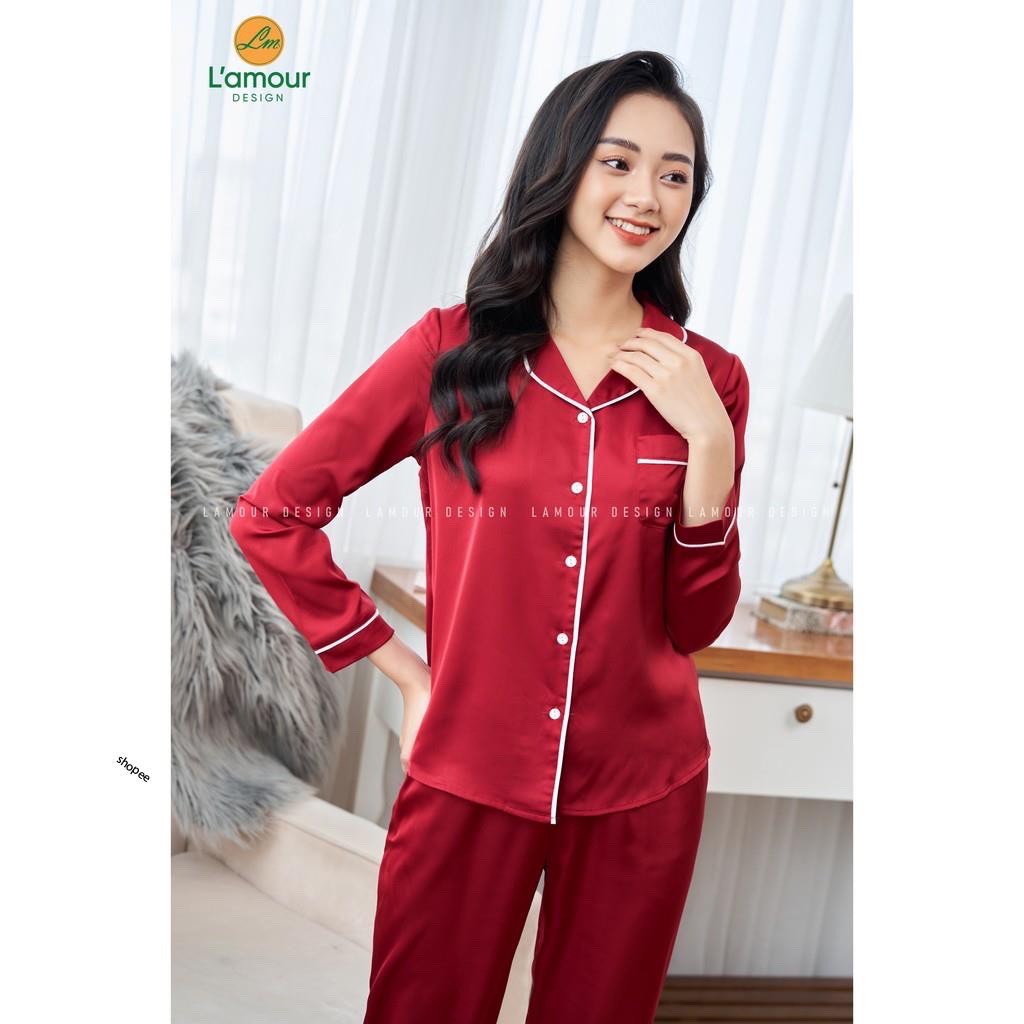 [ RẺ VÔ ĐỊCH ] Bộ Lụa Mặc Nhà Nữ Trơn Cộc Tay Quần Dài Chất Lụa Siêu Mềm ( Hàng Luôn Sẵn) A49