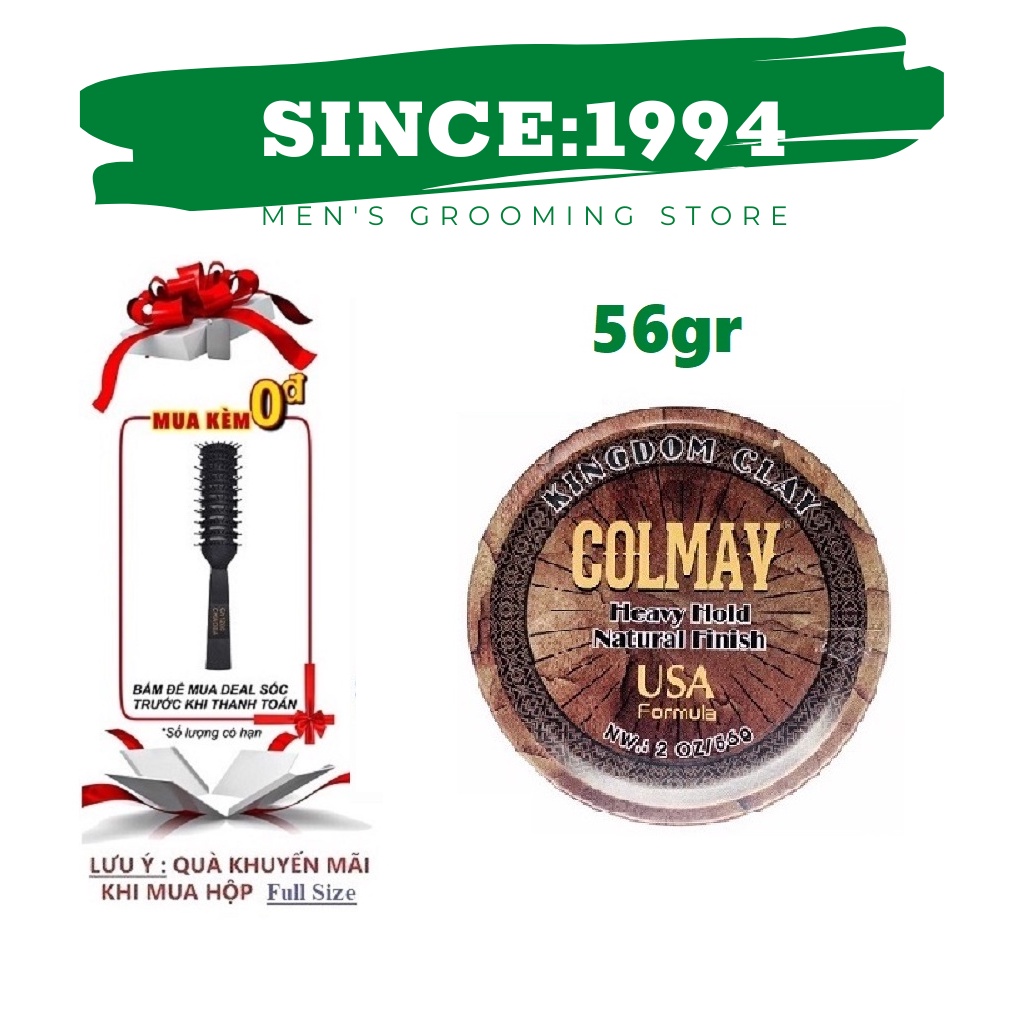[CHÍNH HÃNG 100%] Sáp Vuốt Tóc Colmav Clay Kingdom Lọ 56gr