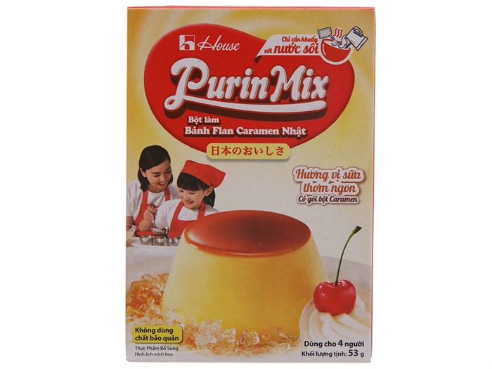 Bột làm bánh pudding  hương vị sữa ngon ( purin Mix  ) 53gr