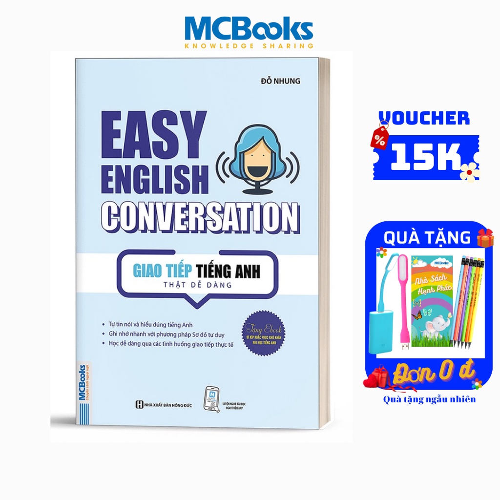 Sách - Easy English Conversation – Giao tiếp tiếng Anh thật dễ dàng - Học Kèm App Online