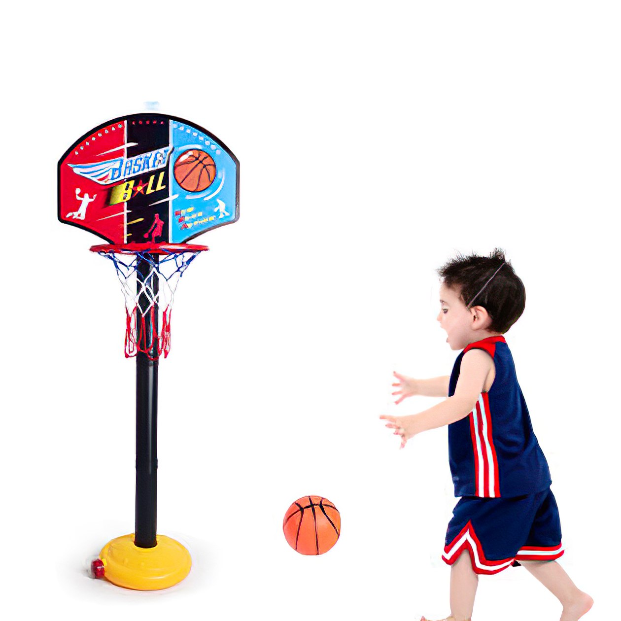 Bộ đồ chơi bóng rổ vận động cho trẻ em Đồ chơi bóng rổ mini di động dành cho trẻ em