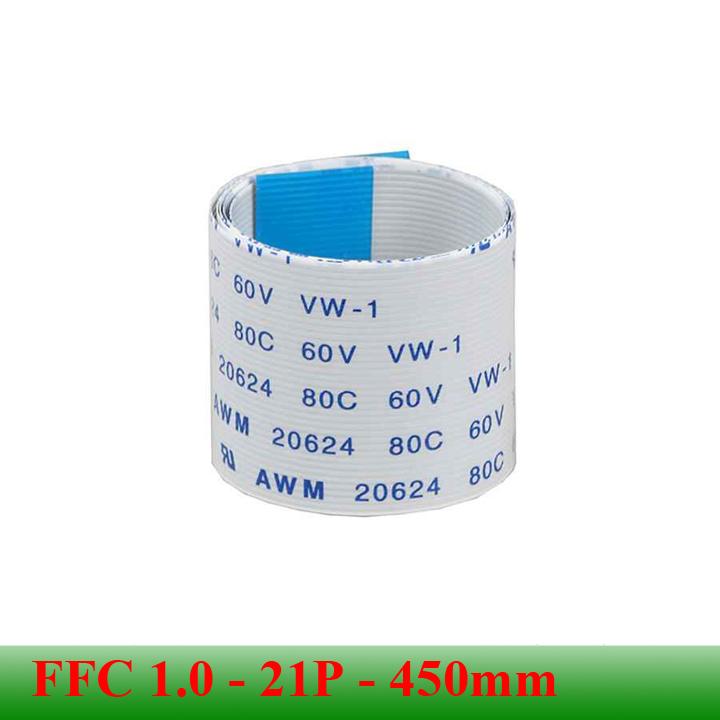 Cable FFC 1.0mm 21 pin dài 450mm AWM 20264