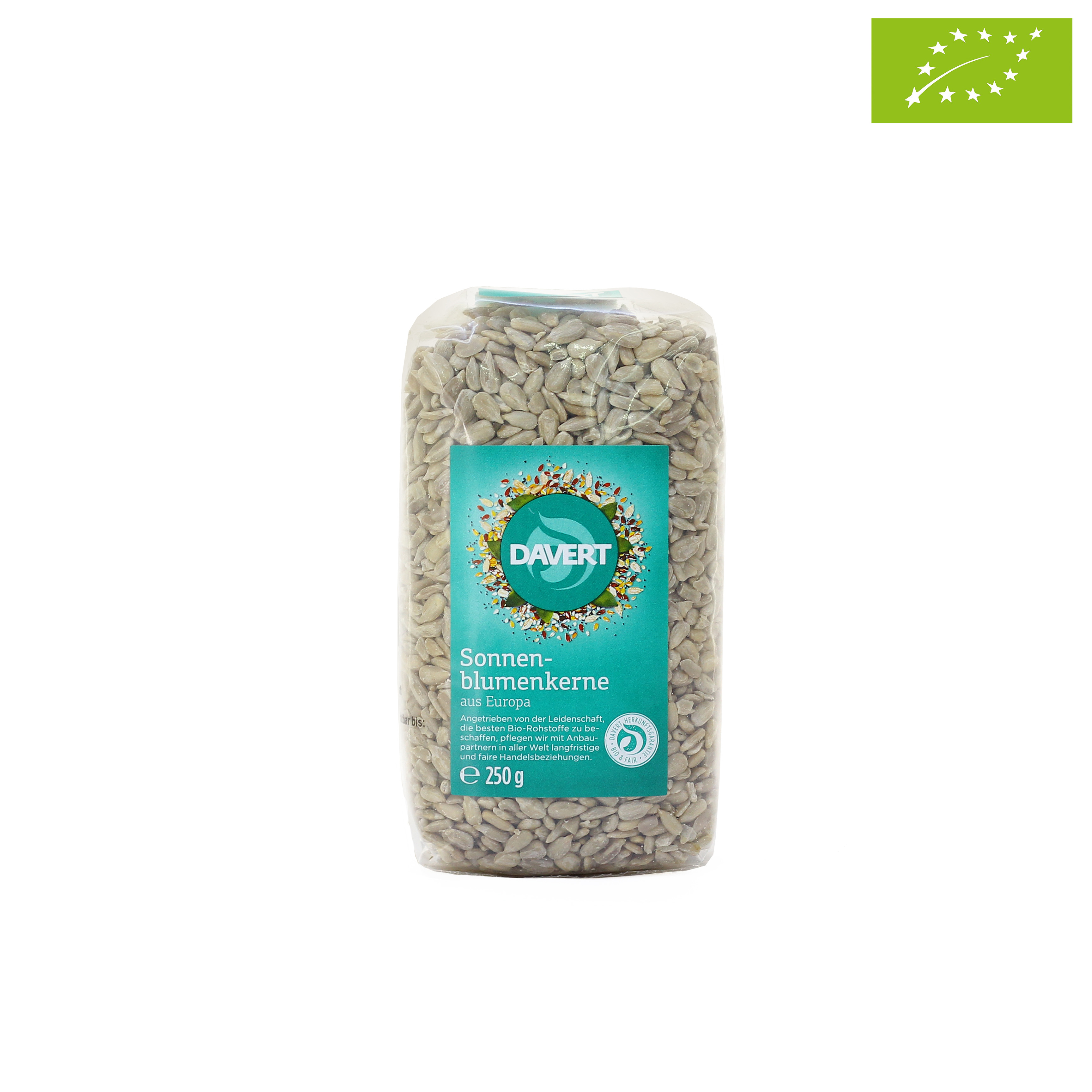 Hạt hướng dương hữu cơ tách vỏ chưa rang Davert (250g)
