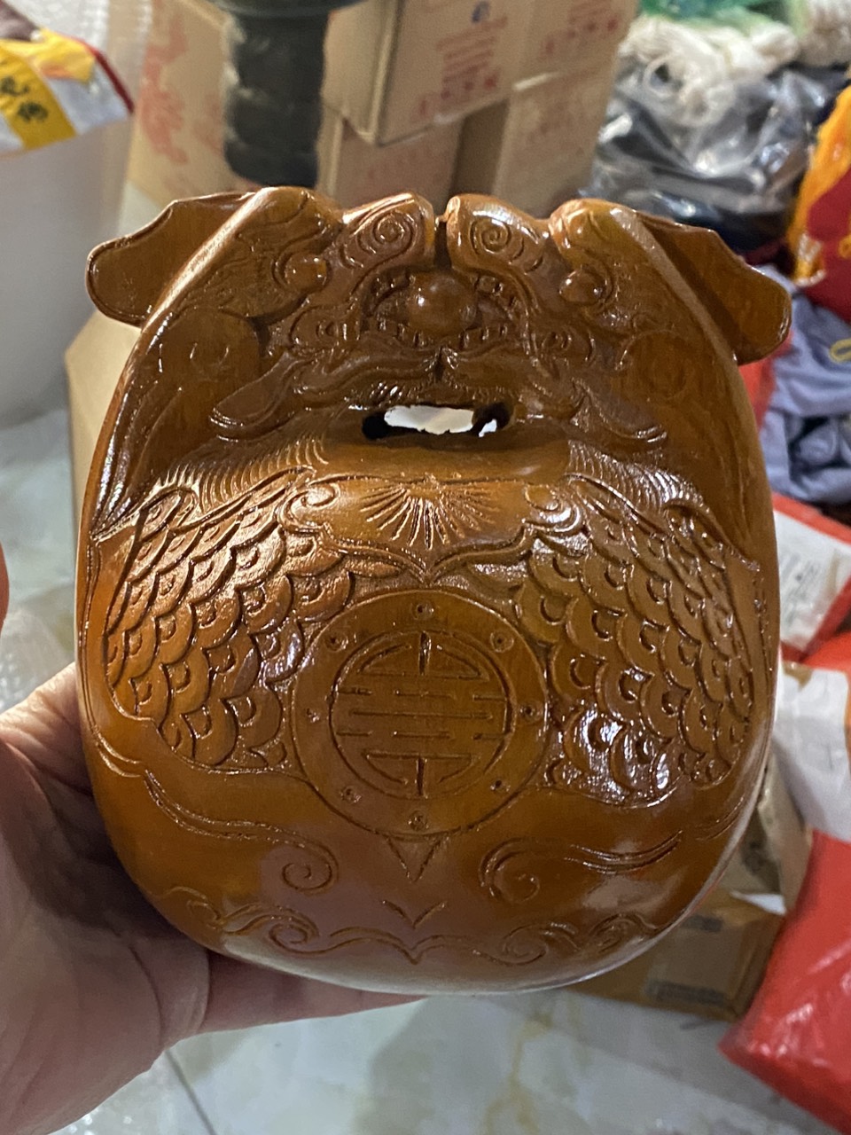 Mõ Gỗ Mít Rồng - Pháp Khí Phật Giáo - Mõ Đặc Biệt