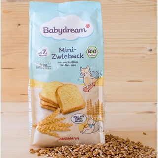 Bánh mì khô hữu cơ Babydream cho bé ăn dặm từ 7 tháng. Date 12 2022