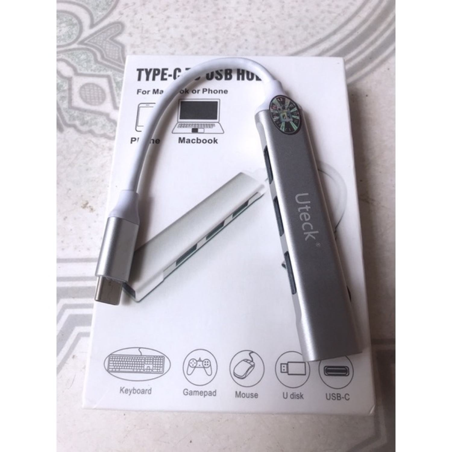 [Mã ELHA9 giảm 15% đơn 50K] Cáp chuyển tin hiệu Type C sang 4 cổng Usb 3.0 - Hup chia cổng type C