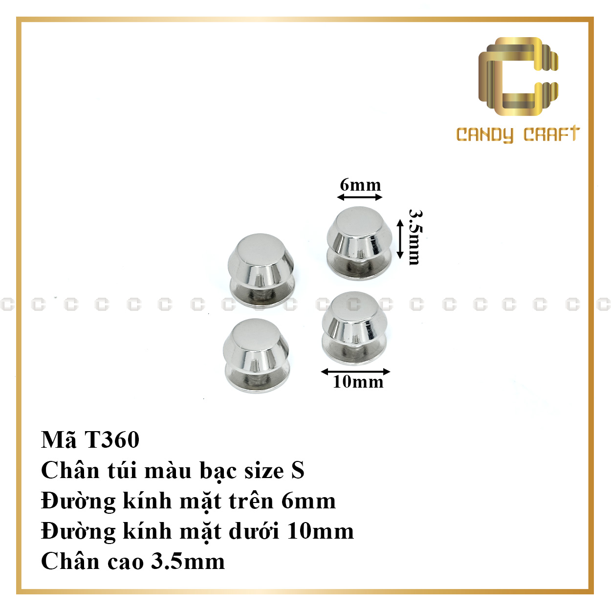 CHÂN TÚI (CHÂN ĐÁY TÚI) - phụ kiện làm túi xách
