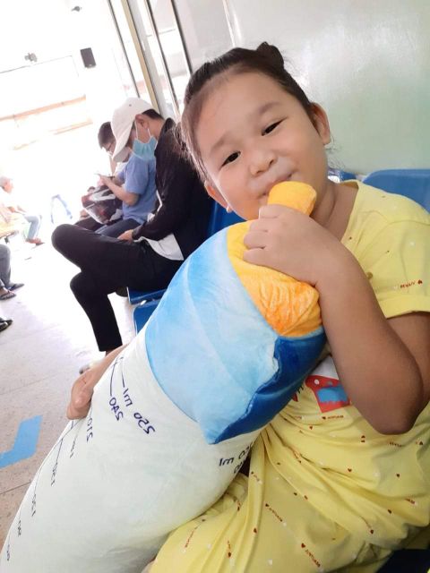 GẤU BÔNG GỐI ÔM BÌNH SỮA SIZE TO